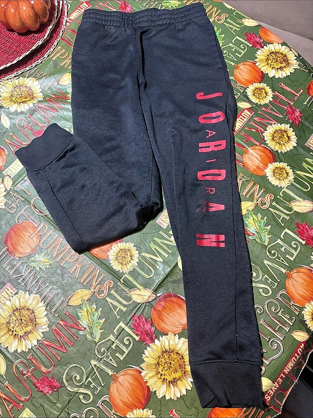 Jordan Boys Jogger Pants Black & Red Size 4T